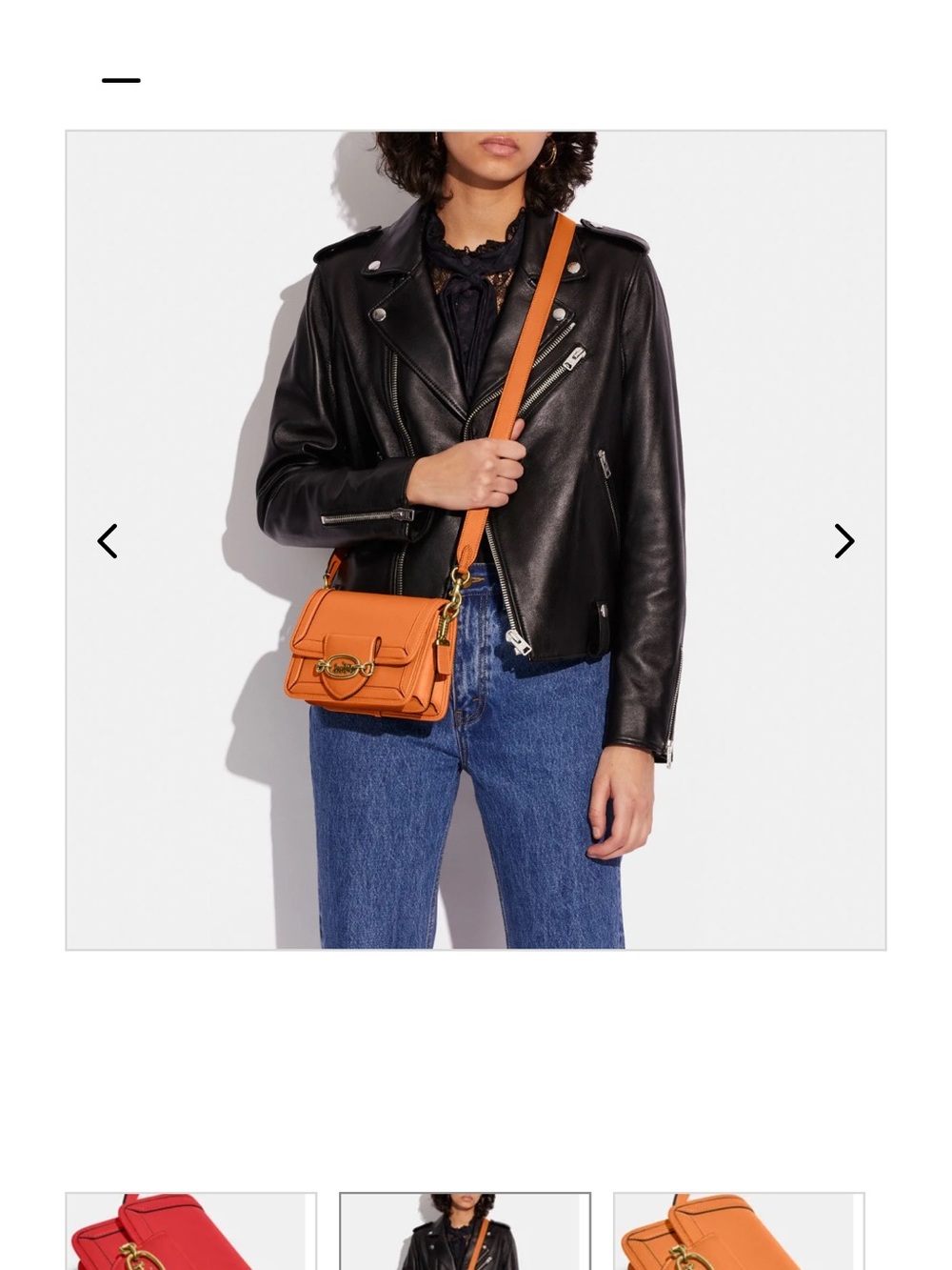 Coach Hero Crossbody Bag in Orange with Gold Hardware - Picture 4 of 13